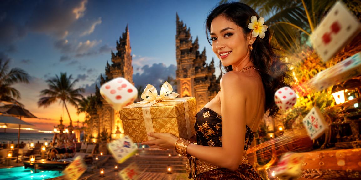 Suasana festival permainan kartu yang meriah dengan nuansa santai dan terkontrol