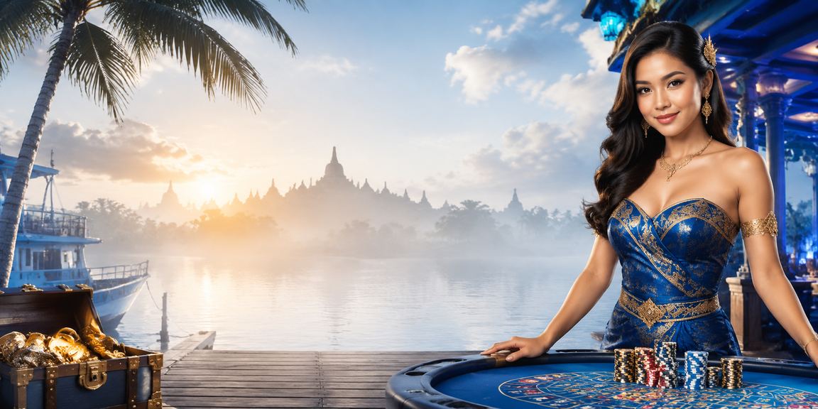 Model Indonesia percaya diri menikmati taruhan olahraga dari perangkat mobile modern